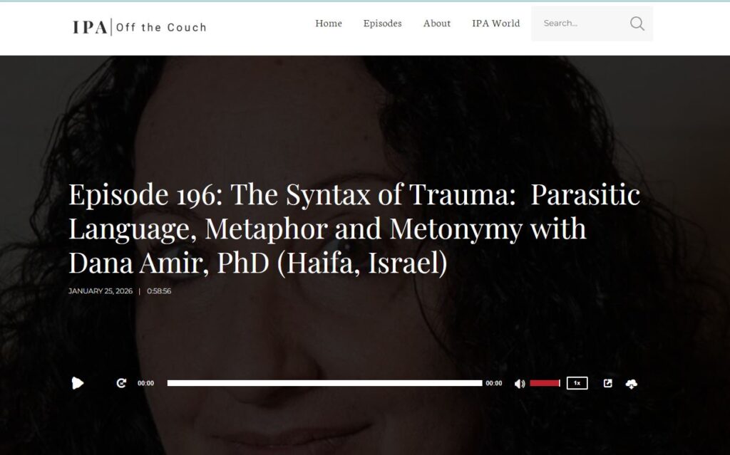 Prof. Dana Amir Featured on the International "IPA off the Couch" Podcast