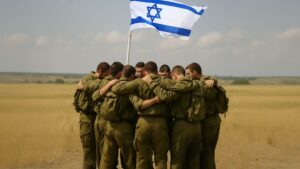 חיילים עם דגל ישראל