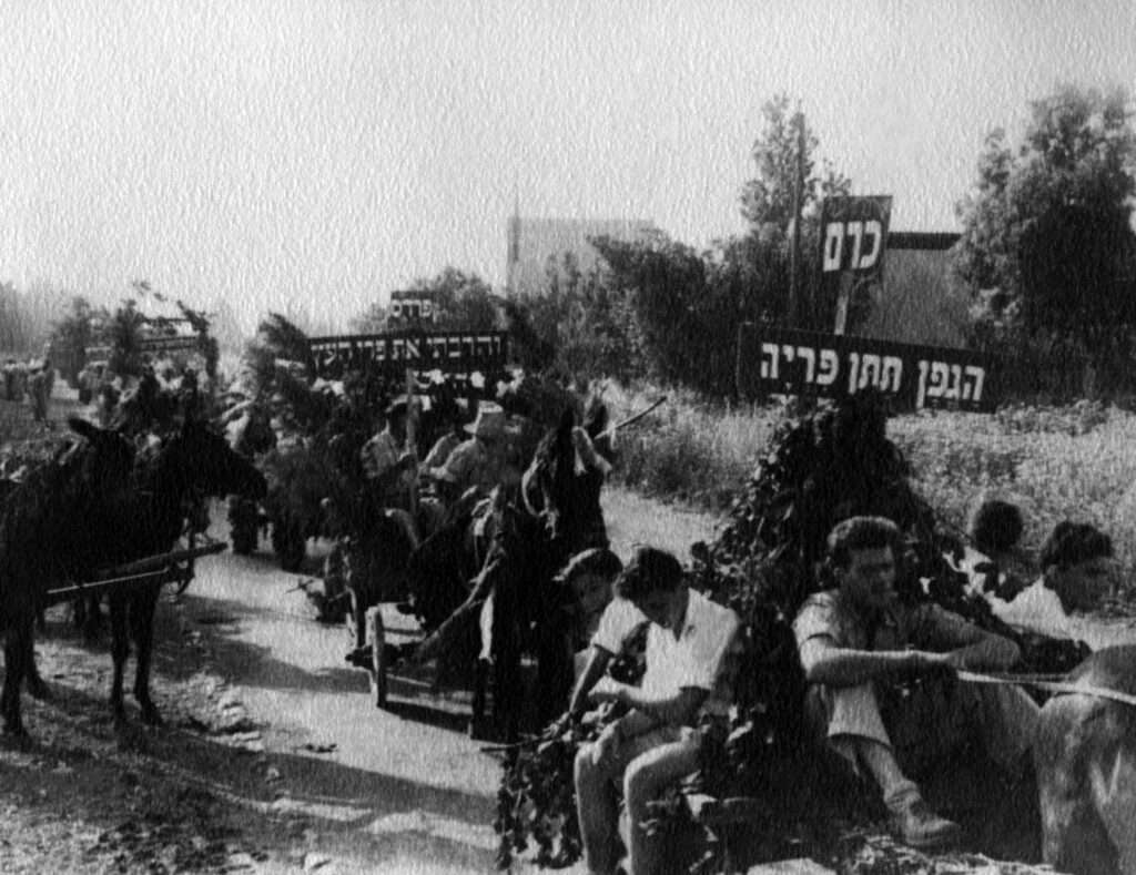 תהלוכת ענפי המשק בחג השבועות בקיבוץ יגור
אוסף שלום בורשטיין